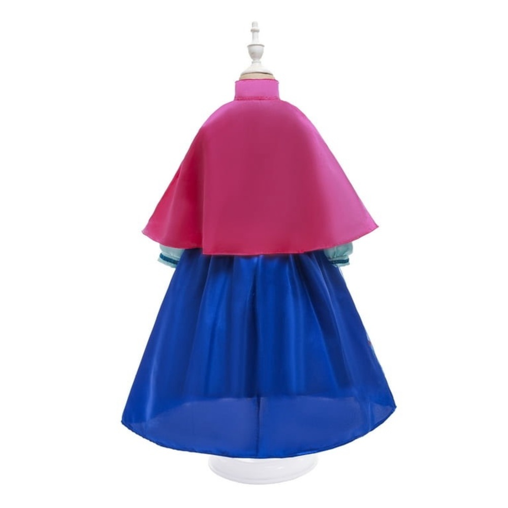 Girls Anna Long Sleeve with Cape Dress Christmas Princess Costume 4-5T birthday - Picture 2 of 6